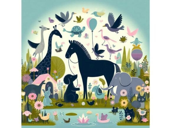 Download A Playful Children’s Bookstyle Illustrat - Playful children Collection