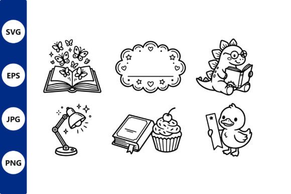 Download Playful Children Reading Doodles Vector - Playful children Collection