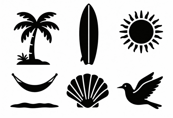 Download Summer Beach Vibes SVG Clipart Bundle - Clipart Collection