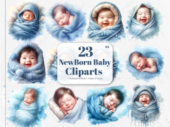 Download Newborn Cute Baby Clipart, Baby Shower - Clipart Collection