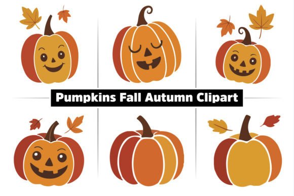 Download Pumpkins Fall Autumn Clipart SVG Bundle - Clipart Collection