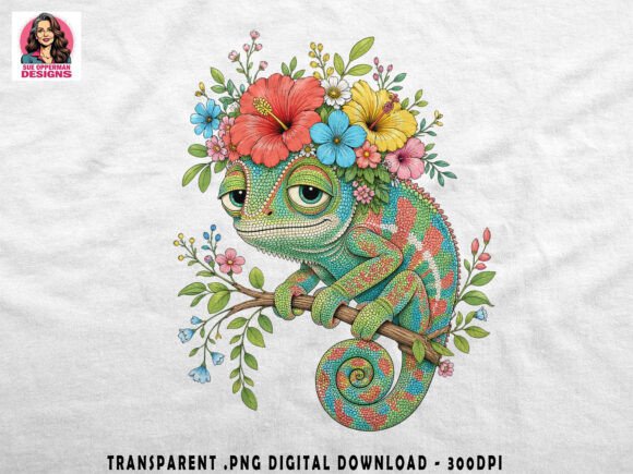 Download Floral Chameleon | Cute PNG - Cute png Collection