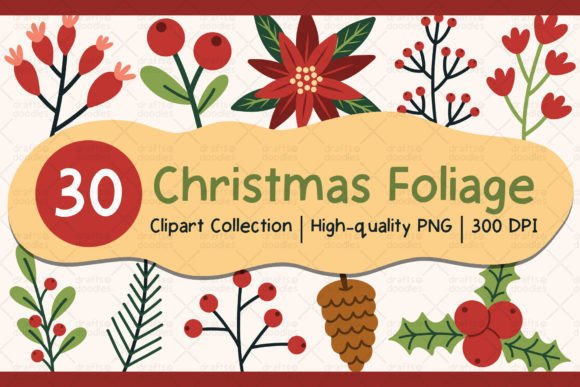 Download Christmas Foliage Clipart Set - Clipart Collection