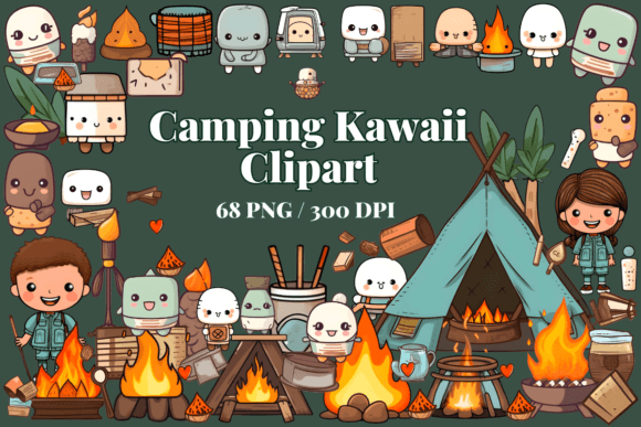 Download Camping Kawaii Clipart Cute PNG / Hiking - Premium Resources
