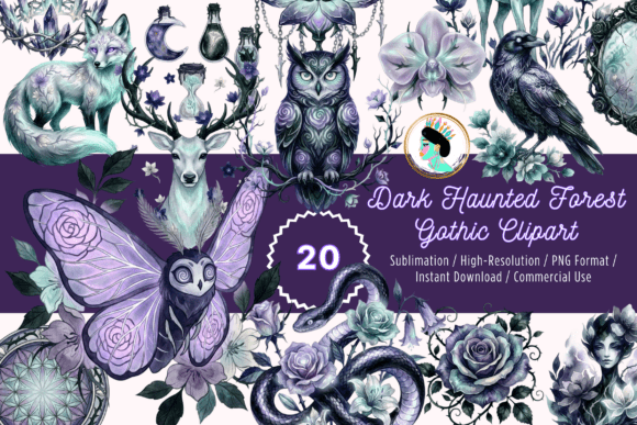 Download Dark Academia Gothic Clipart PNG Bundle - Clipart Collection