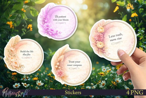 Download Soft Botanical Affirmation Stickers - Botanical Collection