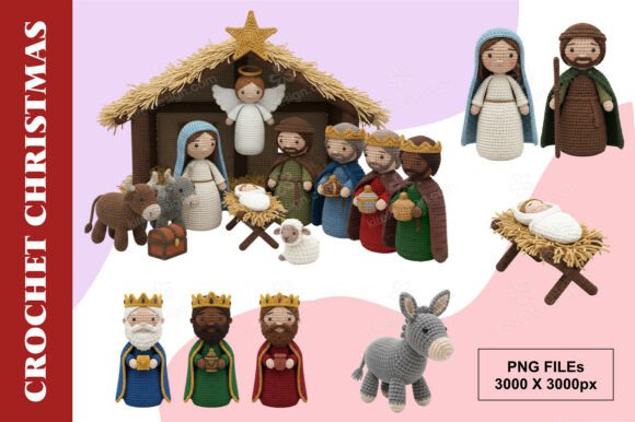 Download Cute Christmas Nativity Clipart Set - Clipart Collection