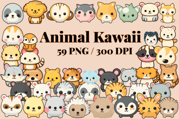 Download Animal Kawaii Clipart Cute PNG Set 59 - Premium Resources