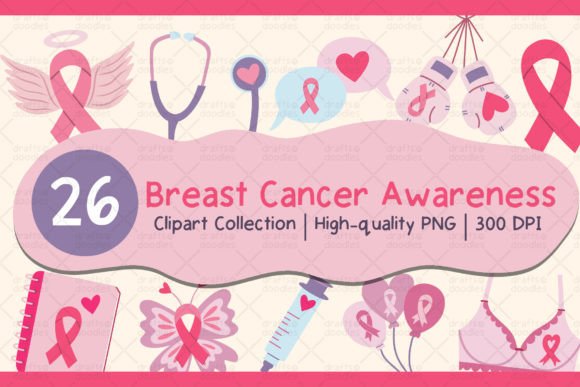 Download Breast Cancer Awareness Clipart Set - Clipart Collection