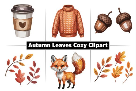 Download Autumn Leaves Cozy Vibes Clipart Design - Clipart Collection