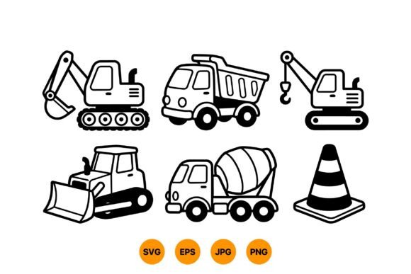 Download Construction Vehicle Clipart Set - Clipart Collection