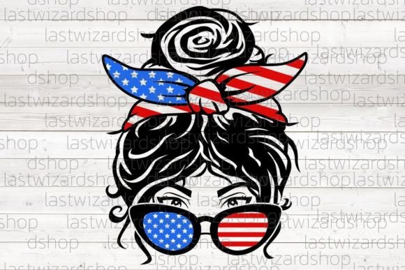 Download USA Mom Bun Svg, 4th of July Svg - Mom bun svg Collection