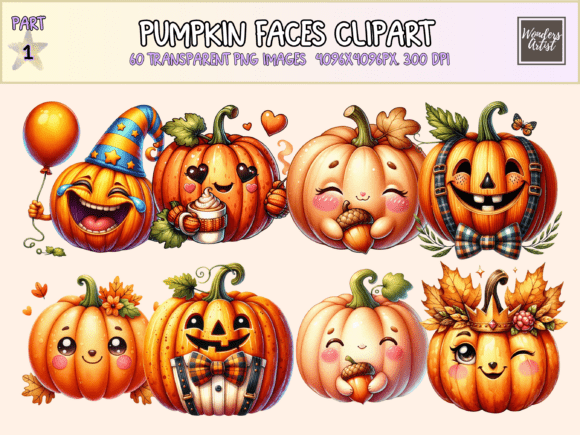 Download Pumpkin Faces Clipart - Clipart Collection