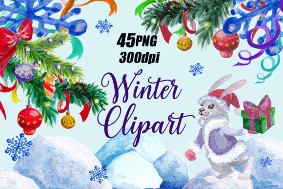 Download Winter Holiday Clipart Set - Clipart Collection