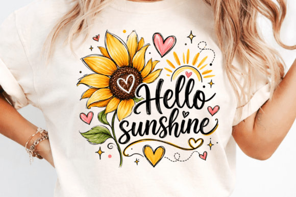 Download Hello Sunshine Cute PNG Design, Sunflowe - Cute png Collection