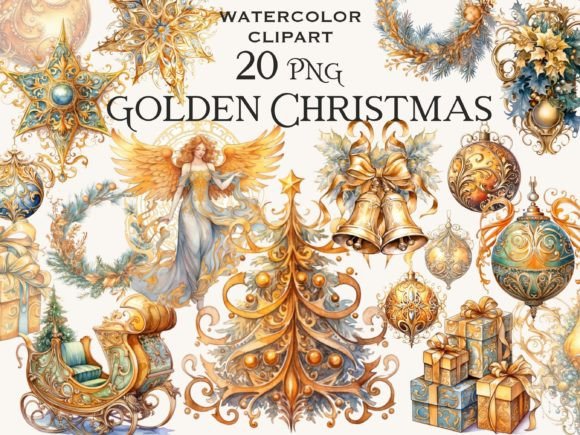 Download Gold Christmas Winter Holiday Clipart - Clipart Collection