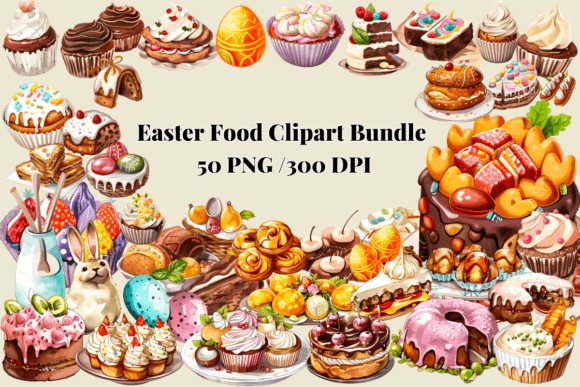 Download Easter Food Clipart Bundle / Cute PNG - Clipart Collection